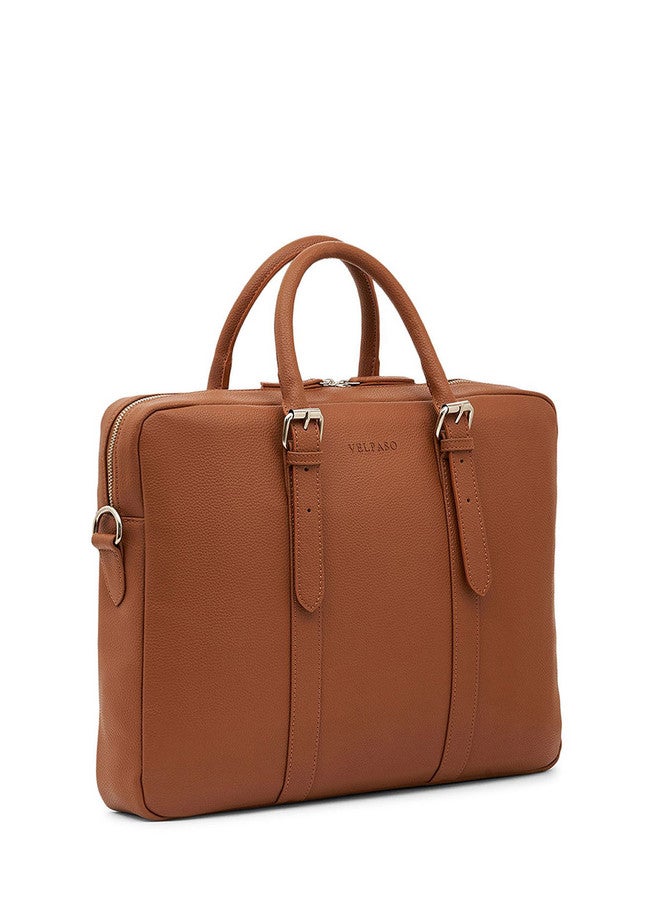 Velpaso Unisex Textured Laptop Messenger Bag - Image 3